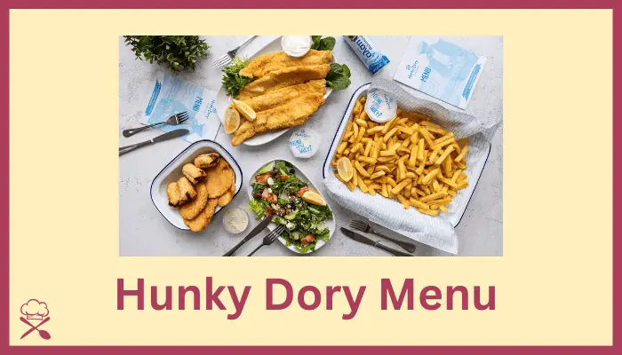 Hunky Dory Menu with Prices in Australia