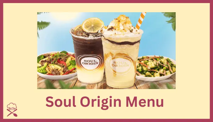 Soul Origin Menu Prices in Australia