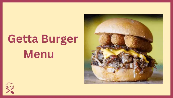 Getta Burger Menu with Prices in Australia