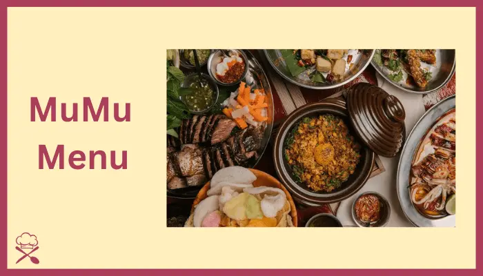 MuMu Menu with Prices in Sydney Australia